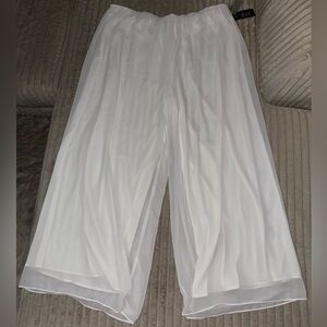 White Flowy Wide Leg Pants
